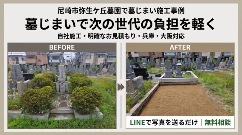 尼崎市お墓じまい写真でお見積もりファーストビュー